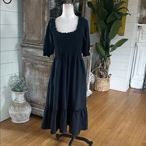 HILL HOUSE THE NAP DRESS BLACK LARGE NEW
